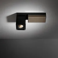 modular lighting -   montage externe rektor noir structuré / bronze fumé  métal